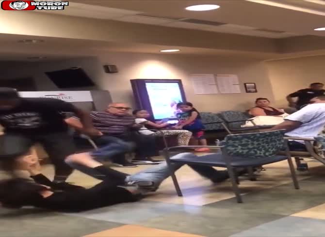 Video :An heated dispute breaks out over a spot in the hospital line